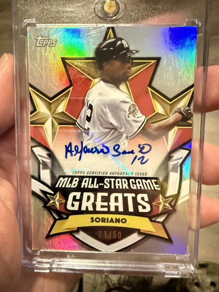 Juego Topps All Star 2025 Alfonso Soriano variación automática #1/50 Yankees de Nueva York   Foto 1 de 4