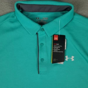 Under Armour Poloshirt Herren Größe XL Türkis Blau Golf Freizeit Kurzarm - Bild 1 von 6
