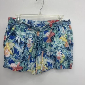 Tommy Bahama pantaloncino lino traspirante stampa foglia tropicale taglia S/p - Foto 1 di 8