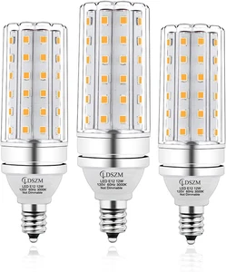 E12 LED Bulbs,12W LED Corn Light Bulb, E12 LED Bulb 100W Equivalent 1200 Lumen - Picture 1 of 9