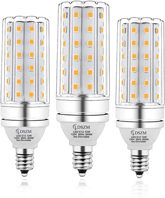 E12 LED Bulbs,12W LED Corn Light Bulb, E12 LED Bulb 100W Equivalent 1200 Lumen - Image 1 of 4