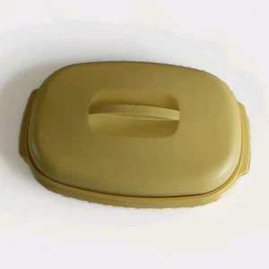 Vintage Tupperware Microwave Steamer 3-Pc Set Harvest Gold-1273-2 1274-6 1275-2 - Picture 1 of 5