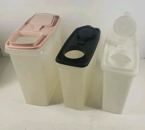 Tupperware Shelf Saver With Lids/pouring Lids Set Of 3 - Picture 1 of 9
