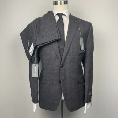 Michael Kors Mens Classic fit 2-pc Suit Jacket Blazer 42S Brown Blue E101541 - Image 1 of 4