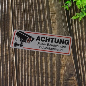 For Indoor Outdoor Video Sign 4PCS 12 x 4 cm Weatherproof Camera Marker - Afbeelding 1 van 9