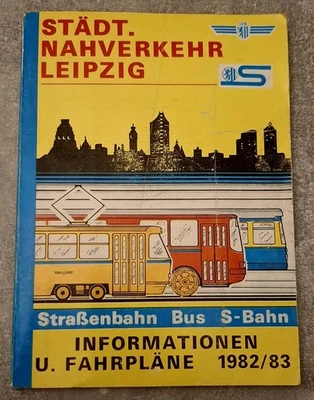 FAHRPLAN  1982/83, Städt. Nahverkehr Leipzig, Straßenbahn, Bus, S-Bahn  - Bild 1 von 4