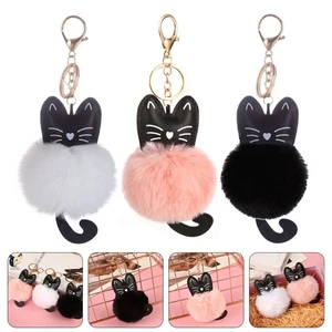 3 Pcs Kitten Keychain Baby Child Creative Buckle Cartoon Hanging Decor - Picture 1 of 12