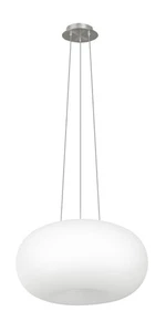 EGLO OPTICA Pendelleuchte Ø 445 mm – 2× E27, opalweißes Glas, Nickel-Matt - Bild 1 von 1