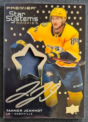 2021-22 Upper Deck Premier Star System Rookie Auto Patch 059/199 Tanner Jeannot - Image 1 of 2