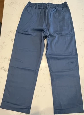 VTG Haband’s - Men’s Ice House Flannel Lined Elastic Waist Pants -Blue- Size 36M - Image 1 of 4