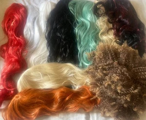 Ladies Bundle Wigs Cosplay Fancy Dress Synthetic hair x 10 - Picture 1 of 11