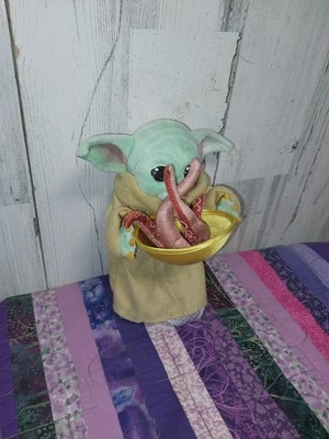 Disney Mandalorian The Child Grogu with Squid Bean Bag Soft Plush Toy - Image 1 of 4