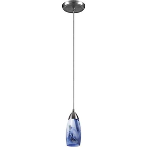 ELK Lighting 110-1MT Milan Mini Pendant Satin Nickel with Mountain - Picture 1 of 2