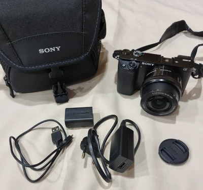 Sony Alpha 6000 24,3 MP Spiegellose Systemkamera mit 16-50mm OSS Objektiv - Bild 1 von 4