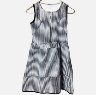 Vestido para mujer Disney firmado en D negro blanco pata de gallo sin mangas cremallera frontal -XL Foto 1 de 4