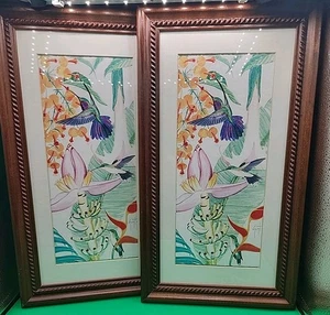 Vintage Pair Guy Harvey 7" × 13" "Tropical Garden" Signed #134,135/200 W/COA EUC - Picture 1 of 20
