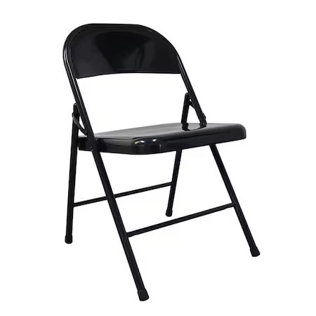 Silla Plegable, Acero, Negro, 300 Lb., 13V423 Foto 1 de 1