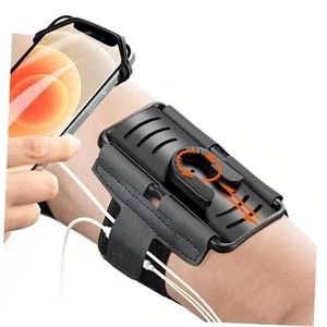 Cell Phone Running Armband - Detachable & 360° Rotatable Universal Black - Picture 1 of 12