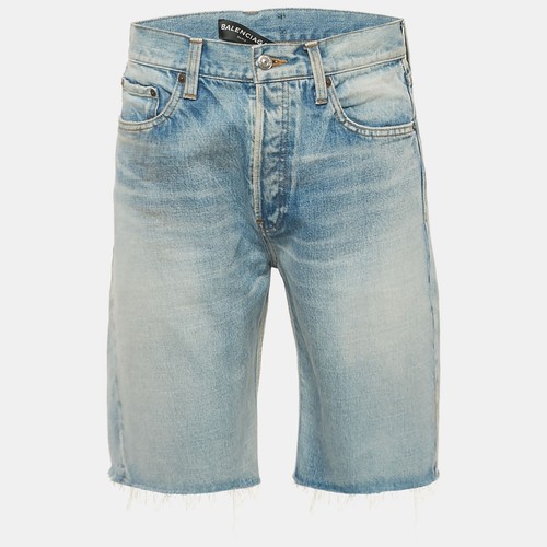 Balenciaga pantaloncino denim blu sbiadito vita M 31"