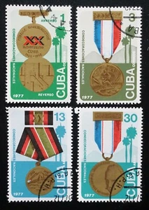 sCUBA Sc# 2150-2151 C255-C256 MEDALS Decorations CPL set of 4 1977 used cto - Picture 1 of 1