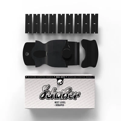 Kunststoffschaber Nuke Guys Schaber Schwarz mit 10 Ersatzklingen + Schutzkappe - Bild 1 von 4