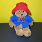 Eden Paddington Bear Plush Blue Coat Red Hat 14” Soft Brown Teddy Toy Lovey