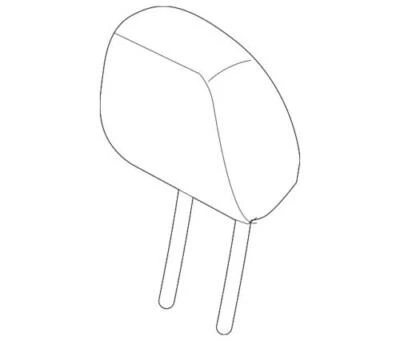 Conjunto reposacabezas asiento trasero derecho original Ford Fiesta 2014-2019 D2BZ-54611A08-GF Foto 1 de 2