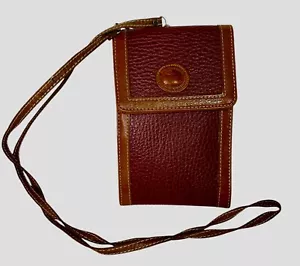 Dooney & Bourke Vintage All Weather Leather Pebbled Burgundy Sm Crossbody Purse - Picture 1 of 6