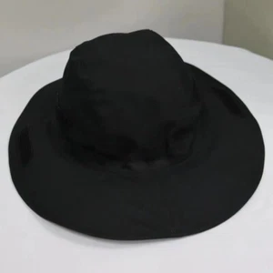 Black Outdoor Waterproof Wide-Brim Rain Hat - Heavy-Duty Rain Protection - Picture 1 of 4
