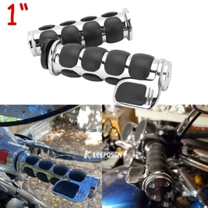 For Harley Kawasaki Suzuki Cruisers 25mm 1" Handlebar Hand Grips Throttle Assist - Picture 1 of 10