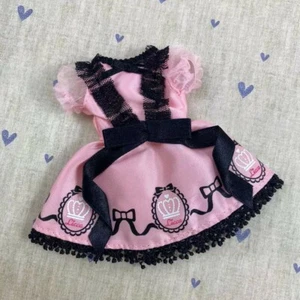 Pink Crown Princess Ribbon Lace Dress 1PC For 12" Blythe Doll Factory Outfit - Imagen 1 de 4