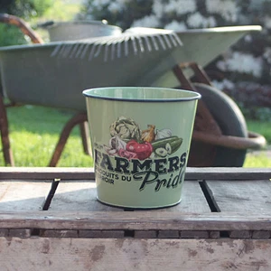  FARMERS PRIDE BLUMENTOPF FARM PRINT TOPF BLUMENTOPF KRÄUTERTOPF KÜCHE GARTEN FE - Bild 1 von 1