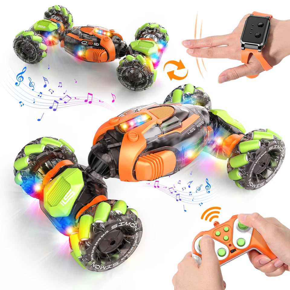 Gesture Sensing RC Stunt Car, 2.4Ghz Hand Control 360° Rotating Toys Car for kid - Image 1 of 4