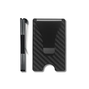 Portafoglio Smart Blocco RFID Porta Carte + Fermasoldi Uomo - Fibra di Carbonio - Foto 1 di 9