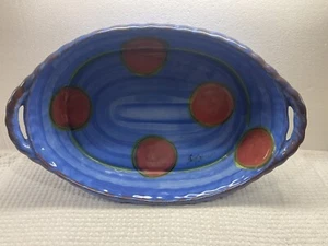 2001 Gail Pittman /Vintage/ Mint Condition/12” X 18” Oval Basket/Creation Blue - Bild 1 von 11