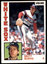 1984 O-Pee-Chee Britt Burns . Chicago White Sox #125