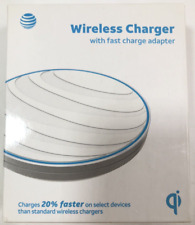 AT&T Qi Wireless Charging pad With QC3.0 Fast Charge Adapter 10W - White
