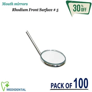 100 Stück Mundspiegel Rhodium # 5 Dental Untersuchung Hygieniker Zahninspektion - Bild 1 von 4