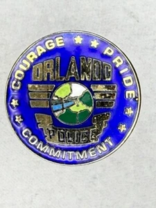 Orlando Police Department Enameled Pin Florida Courage Pride Commitment - Picture 1 of 2