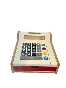 Ikea Duktig Kids Wooden Solar Power Toy Cash Register Calculator - Picture 1 of 5