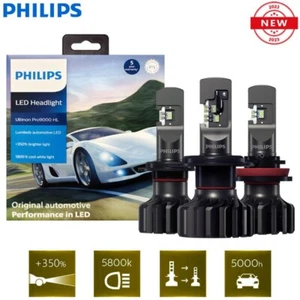 Philips Ultinon Pro9000 LED H4 H7 H11 HB3 HB4 HIR2 Car Headlight 5800K White - Picture 1 of 12