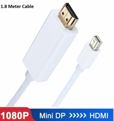Mini DP Display Port to HDMI Male Thunder Bolt Cable Adapter For MacBook Air Pro - Image 1 of 3