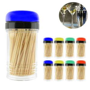 1600Pcs Bamboo Wooden Toothpicks 8 Dispenser Party Home Crafts - Picture 1 of 1