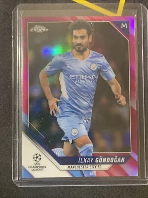2021-22 Topps Chrome UEFA Pink Refractor /175 Ilkay Gundogan #41 Manchester City - Image 1 of 2