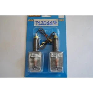 Pair Of Turn Signals For Motorcycle With Short Stem Non-Homologated T120447 - Picture 1 of 2
