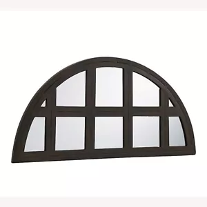 Pottery Barn Grid Mirror Arch, 32" w x 18" h, black iron - Picture 1 of 3