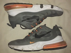 Nike Air Max 270 React Hierro Gris/Naranja Hombres Entrenadores Talla UK 10.5 - Imagen 1 de 24
