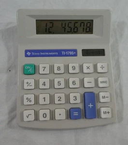 Texas Instruments TI-1795+ Desktop Calculator Solar Powered N-0398 Not Working - Picture 1 of 10