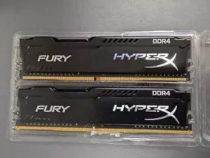 Kingston Hyper X Fury 8GB (2X4GB) RAM PC4-17000 DDR4-2133 SDRAM HX421C14FBK2/8 - Picture 1 of 3