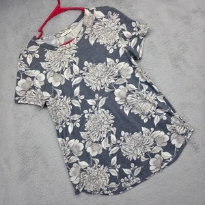 Top 12PM by Mon Ami para mujer L gris manga corta cuello redondo tejido floral elástico - Imagen 1 de 13